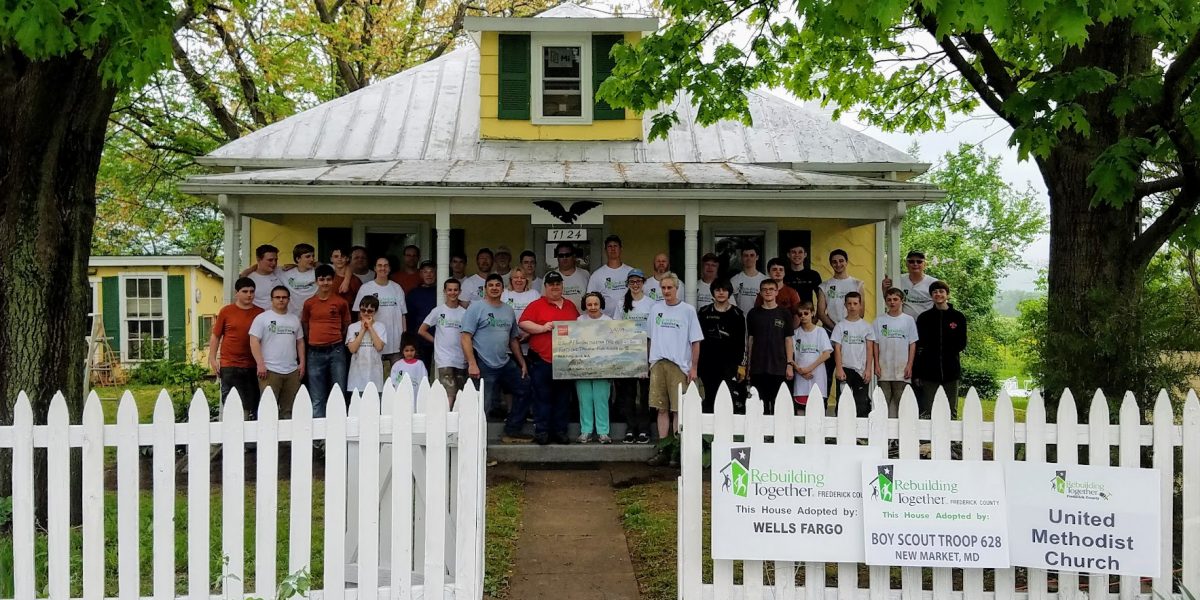 Wells Fargo Presents Check to Rebuilding Together Frederick