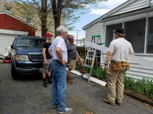 House being repaired by volunteers from Evangelical Lutheran Church in Frederick