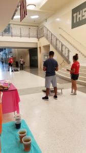 Relaxing with a Game of Corn Hole at THS