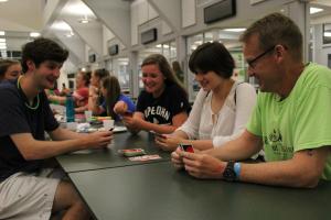 Playing a Game During Free Time (Photo by Victoria Knizewski)